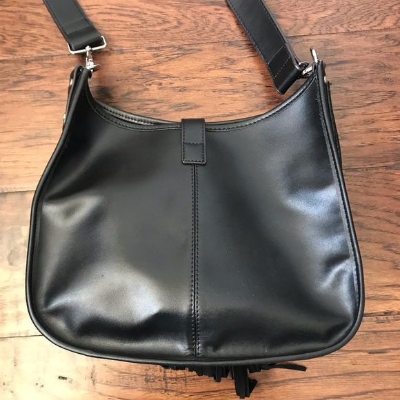 EUC black crossbody purse with tassel closure - Picture 3 of 7